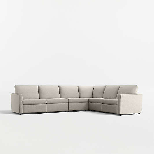 Lounge 6-Piece L-Shaped Power Dual-Reclining Sectional Sofa