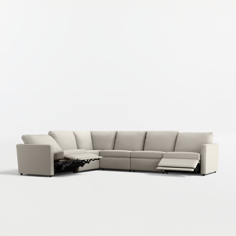 Lounge 6-Piece L-Shaped Power Dual-Reclining Sectional Sofa - image 10 of 11