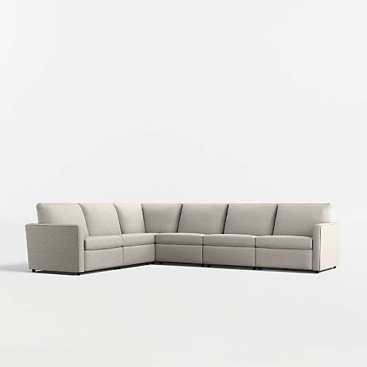 Lounge 6-Piece L-Shaped Power Dual-Reclining Sectional Sofa