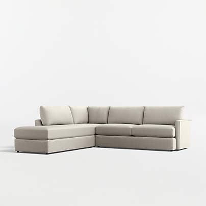 Lounge Classic 3-Piece L-Shaped Sectional Sofa with Bumper