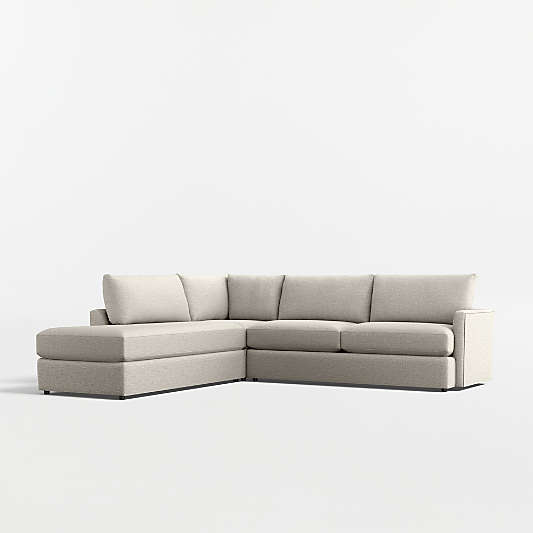 Lounge Classic 3-Piece L-Shaped Sectional Sofa with Bumper