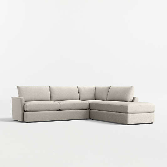 Lounge Classic 3-Piece L-Shaped Sectional Sofa with Bumper