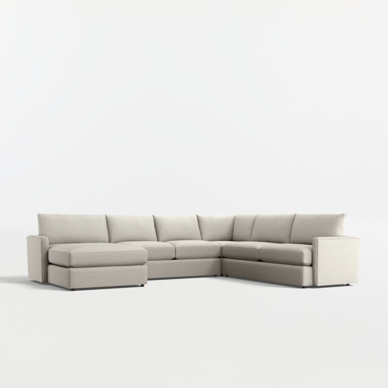 Lounge Classic 4-Piece L-Shaped Sectional Sofa with Chaise Lounge - image 0 of 18