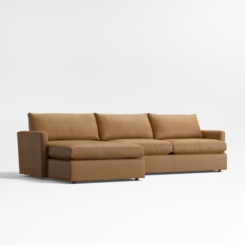 Lounge Classic Leather 2-Piece Chaise Sectional Sofa - image 3 of 7