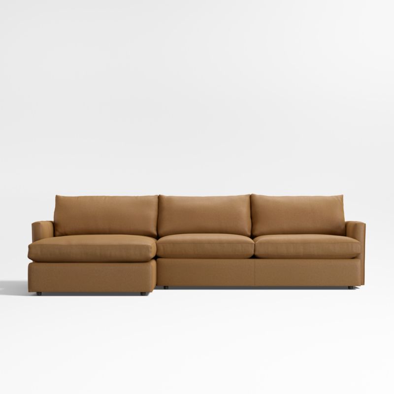 Lounge Classic Leather 2-Piece Chaise Sectional Sofa - image 0 of 7