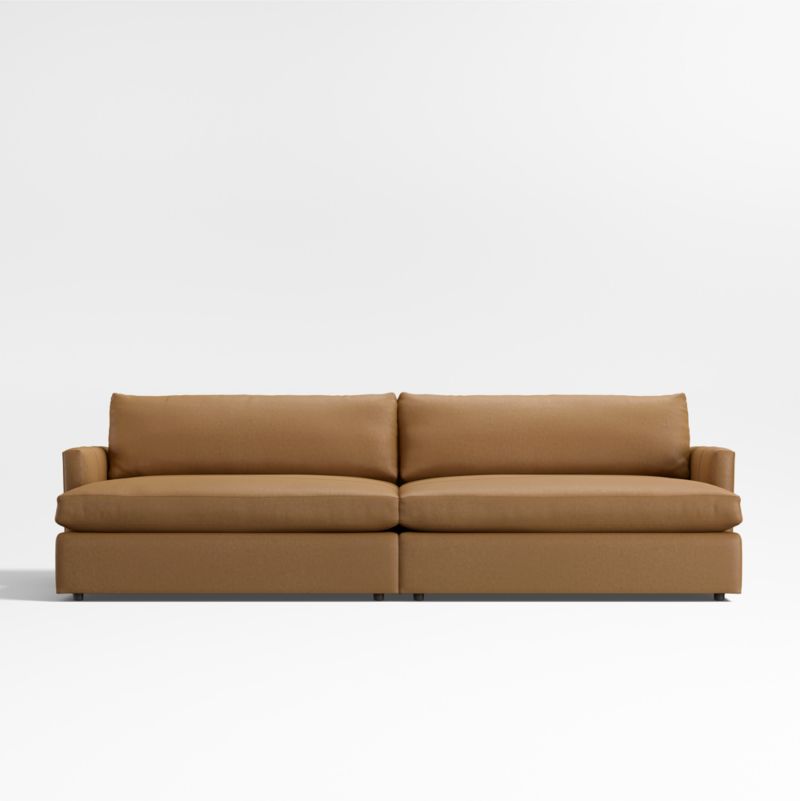 Lounge Classic Leather 2-Piece Double Chaise Sectional Sofa - image 0 of 6