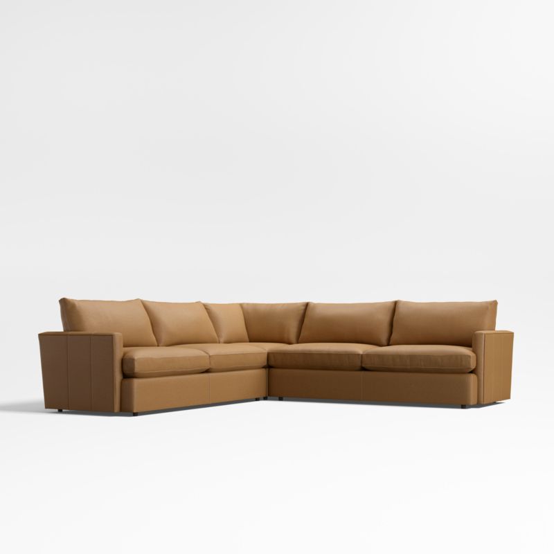 Lounge Classic Leather 3-Piece Corner Sectional Sofa - image 0 of 6