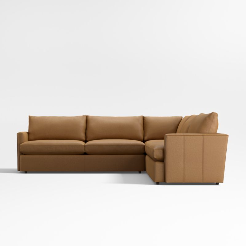 Lounge Classic Leather 3-Piece Corner Sectional Sofa - image 3 of 6