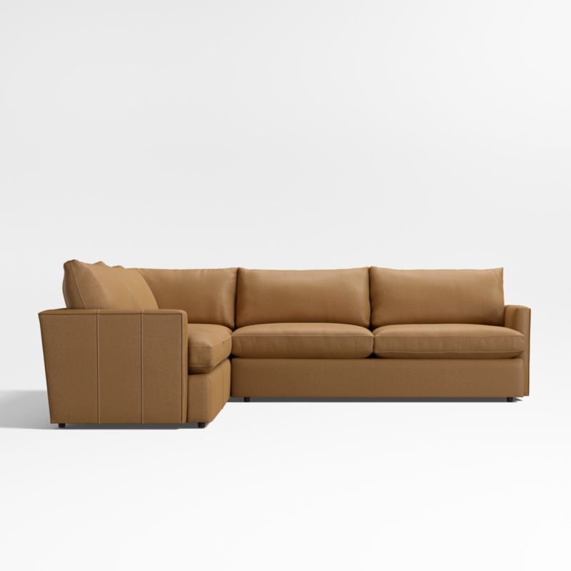 Lounge Classic Leather 3-Piece Corner Sectional Sofa - image 2 of 6