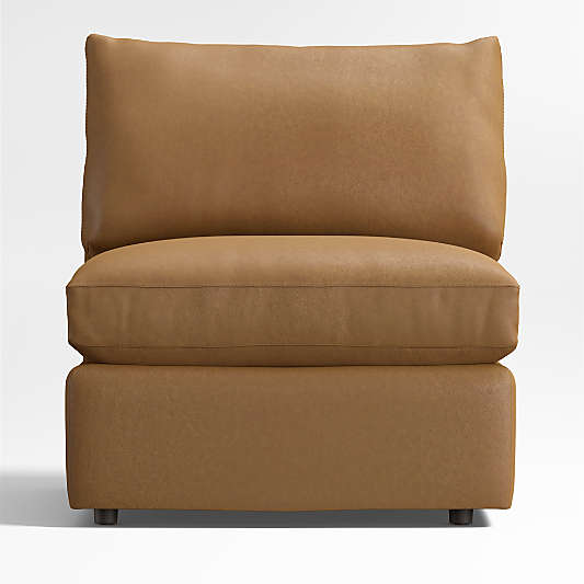 Lounge Classic 32" Leather Armless Chair Sectional Piece