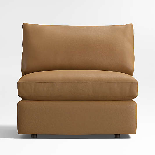 Lounge Classic 37" Leather Armless Chair Sectional Piece