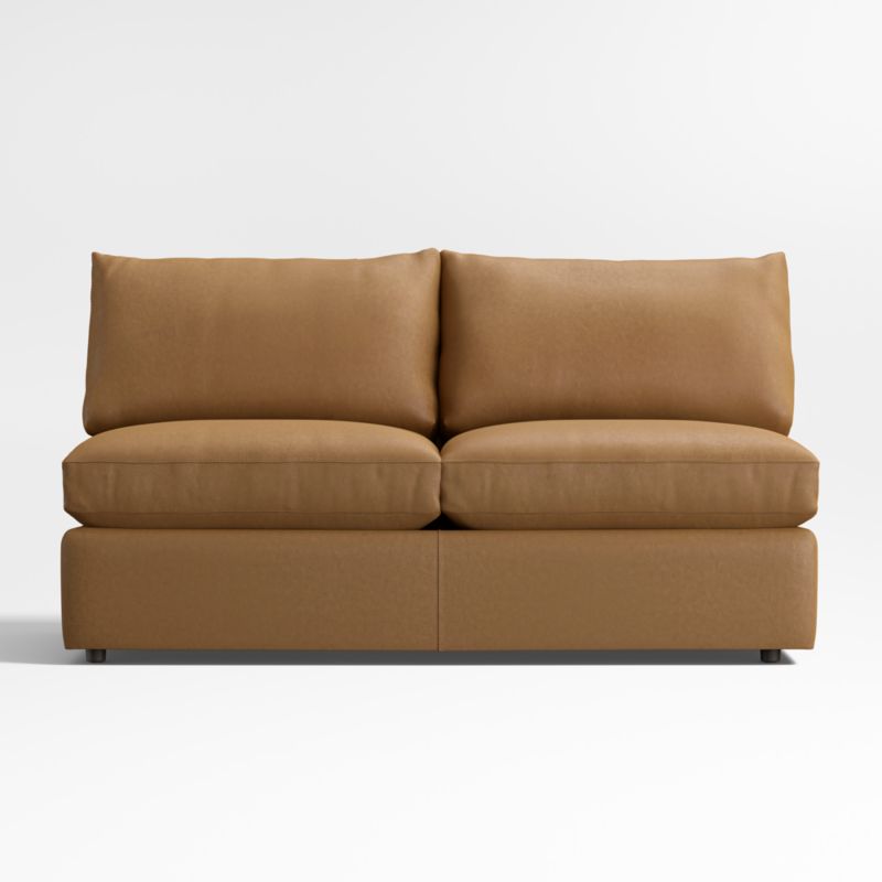 Lounge Classic Leather Armless Loveseat - image 0 of 2