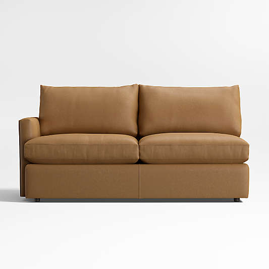 Lounge Classic Leather Left-Arm Apartment Sofa Sectional Piece