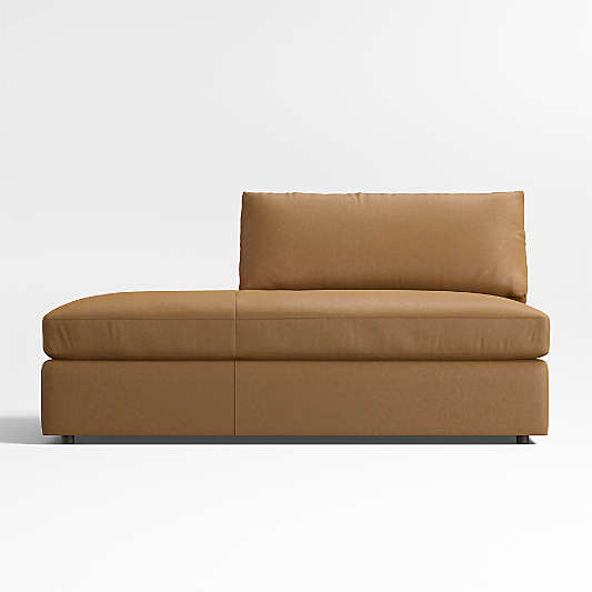 Lounge Classic Leather Left-Arm Bumper Sectional Piece