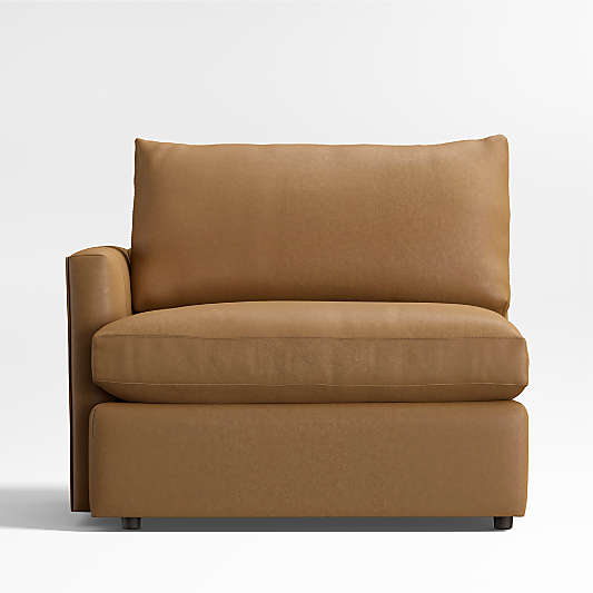 Lounge Classic Leather Left-Arm Chair Sectional Piece