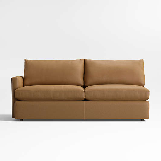 Lounge Classic Leather Left-Arm Sofa Sectional Piece