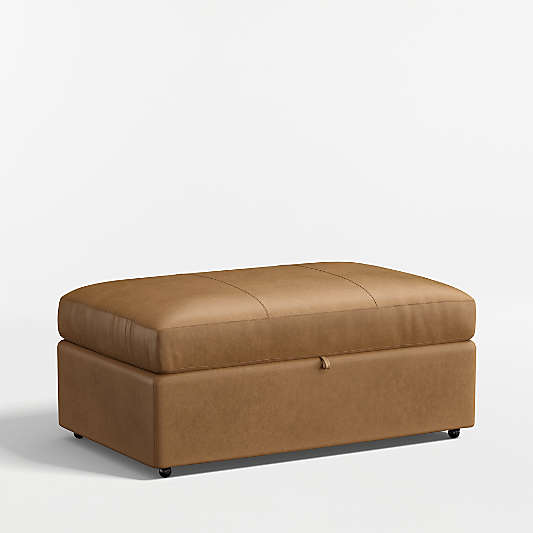 Lounge Classic 43" Leather Storage Ottoman