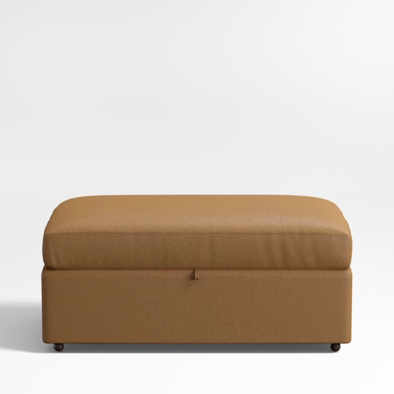 Lounge Classic Leather Storage Ottoman - image 0 of 5