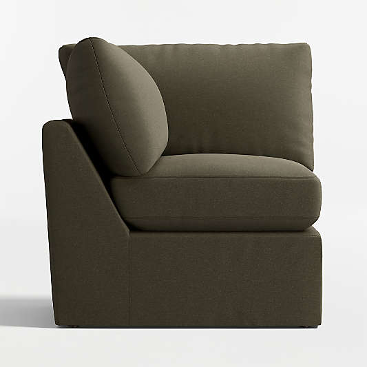 Lounge Classic Corner Chair Slipcovered Sectional Piece