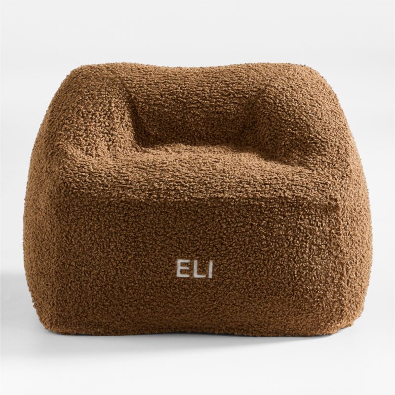 Sesame Brown Sherpa Kids Lounge Chair - image 0 of 9