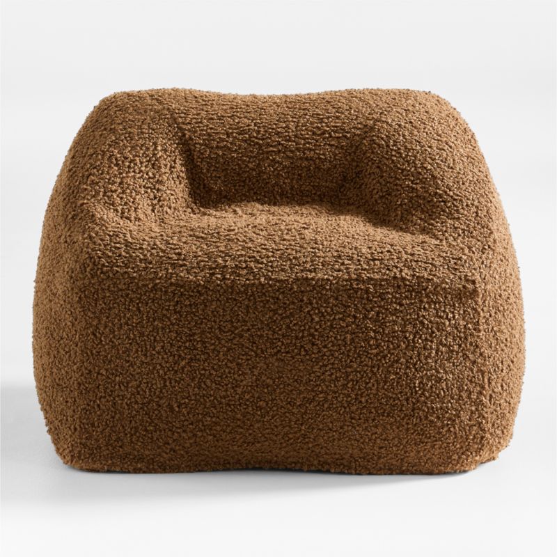 Sesame Brown Sherpa Kids Lounge Chair - image 4 of 9