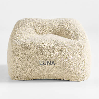 Ivory Sherpa Kids Lounge Chair