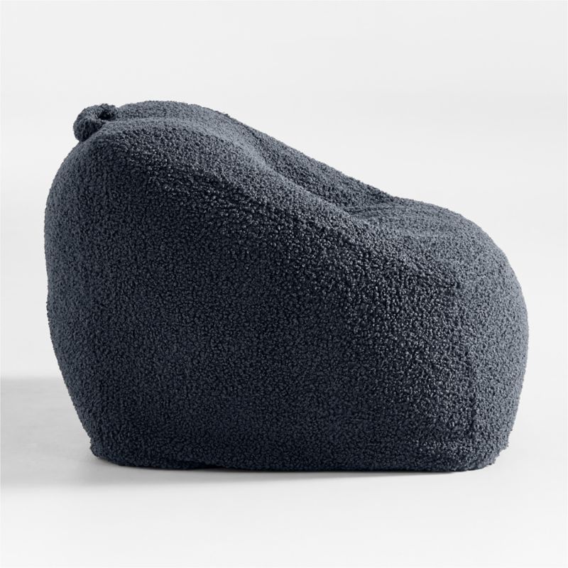 Dark Navy Sherpa Kids Lounge Chair - image 3 of 7