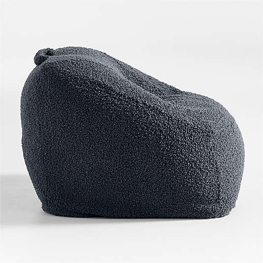 Dark Navy Sherpa Kids Lounge Chair