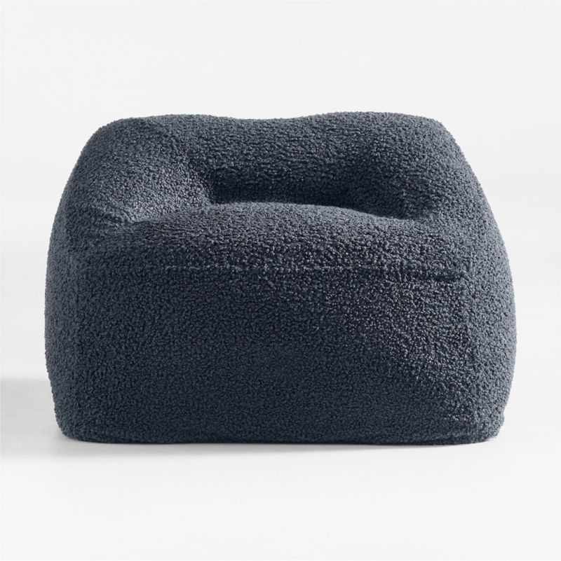 Dark Navy Sherpa Kids Lounge Chair - image 2 of 7