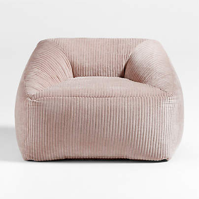 Classic Mauve Purple Velvet Corduroy Kids Lounge Chair