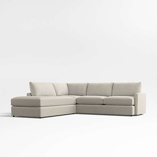 Lounge Classic 2-Piece L-Shaped Sectional Sofa with Bumper