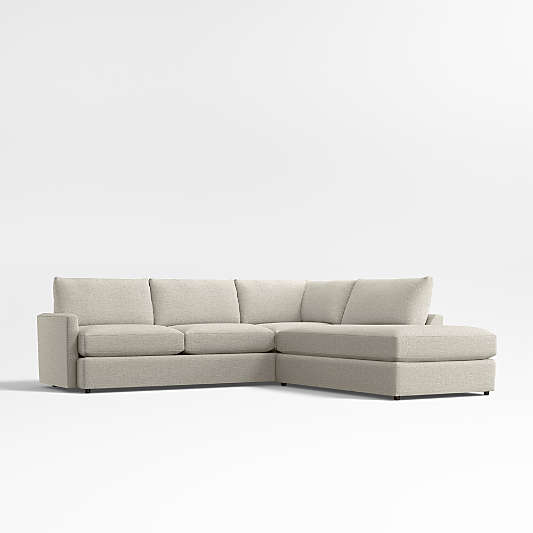 Lounge Classic 2-Piece Sectional Sofa with Bumper