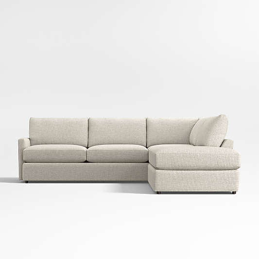 Lounge Classic 2-Piece L-Shaped Sectional Sofa with Bumper