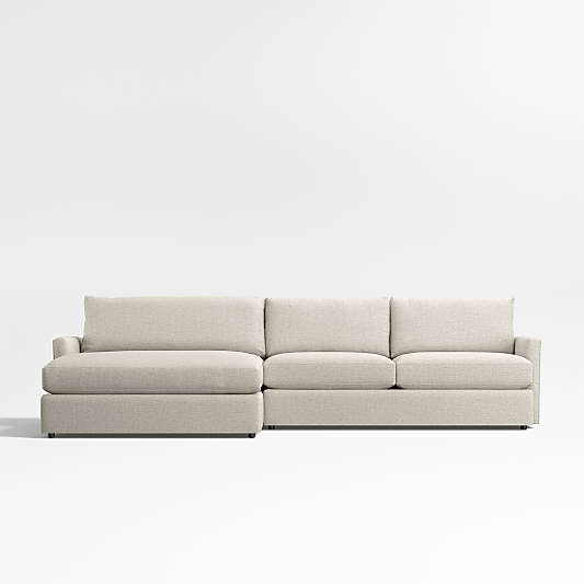 Lounge Classic 2-Piece Sectional Sofa with Double Chaise