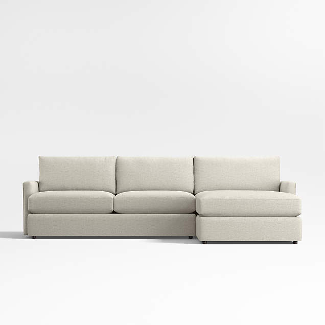 Lounge Classic 2-Piece Sectional Sofa with Double Chaise + Reviews ...