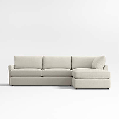 Lounge Classic 2-Piece Sectional Sofa with Bumper