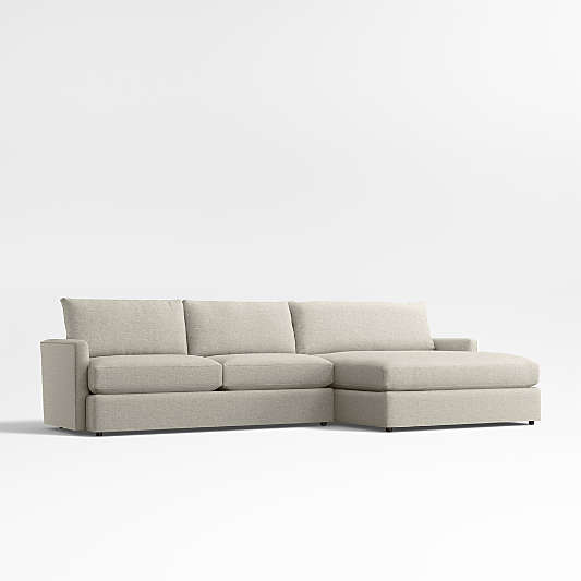 Lounge Classic 2-Piece Sectional Sofa with Extra Wide Chaise Lounge