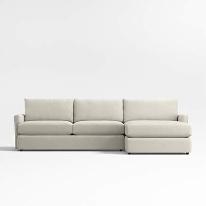 Lounge Classic 2-Piece Sectional Sofa with Storage Chaise