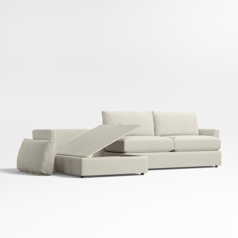 Lounge Classic 2-Piece Sectional Sofa with Storage Chaise Lounge - image 11 of 14