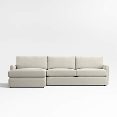 Lounge Classic 2-Piece Sectional Sofa with Storage Chaise