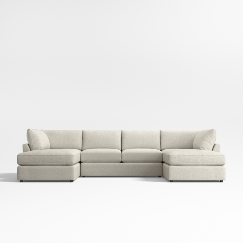 Lounge Classic 3-Piece U-Shaped Sectional Sofa with Double Corner Bumper - image 0 of 13