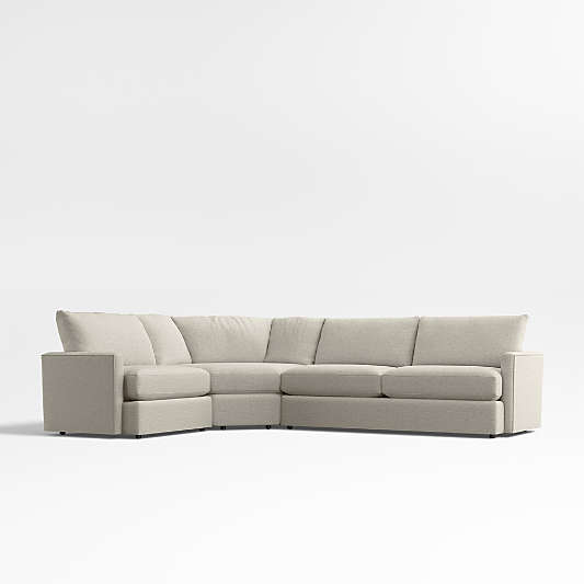 Lounge Classic 3-Piece Wedge Sectional Sofa