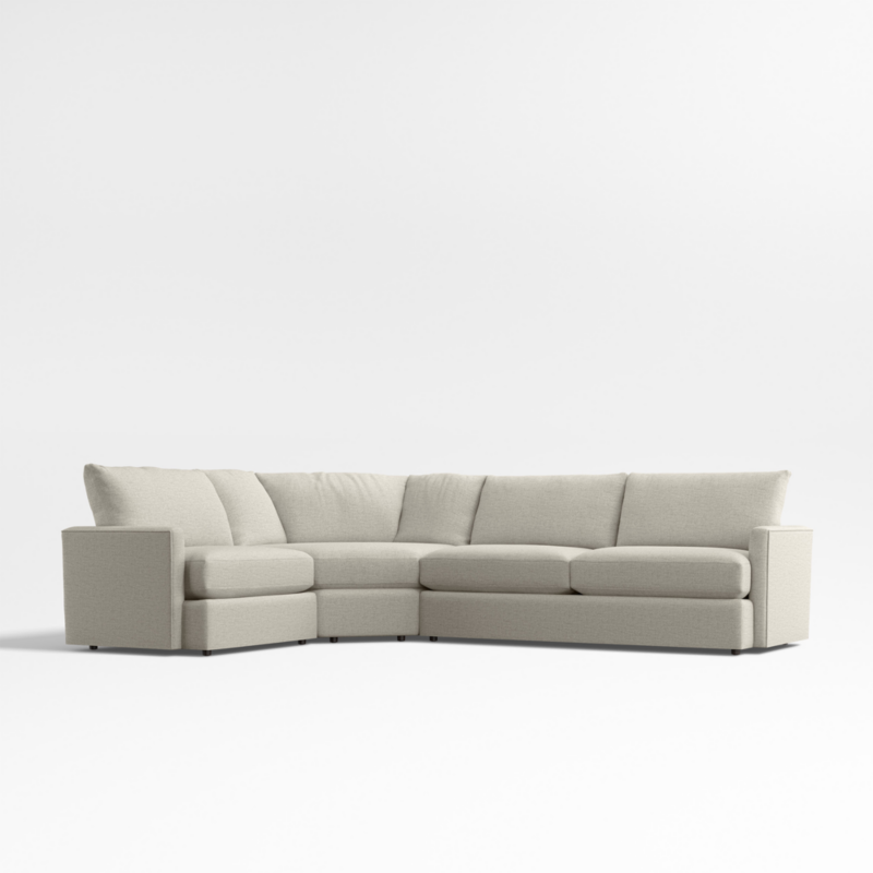 Lounge Classic 3-Piece L-Shaped Wedge Sectional Sofa - image 0 of 17