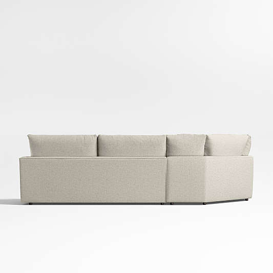 Lounge Classic 3-Piece Wedge Sectional Sofa