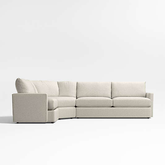 Lounge Classic 3-Piece Wedge Sectional Sofa