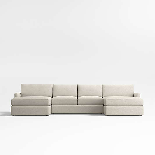 Lounge Classic 3-Piece Double Chaise Sectional Sofa