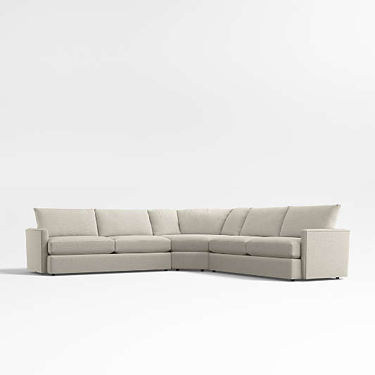 Lounge Classic 3-Piece Wedge Sectional Sofa