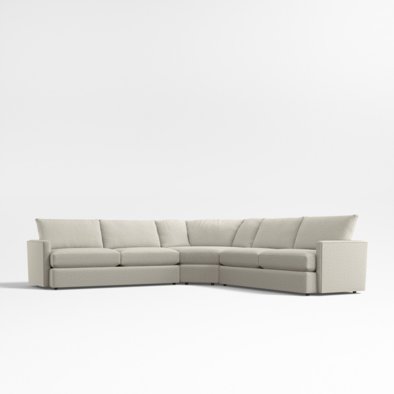 Lounge Classic 3-Piece L-Shaped Wedge Sectional Sofa - image 0 of 17