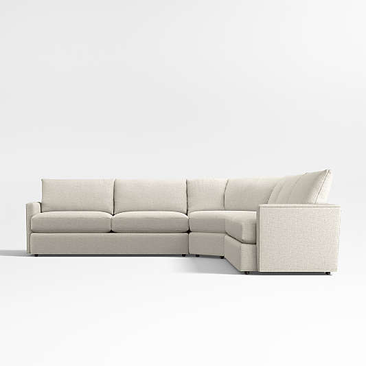 Lounge Classic 3-Piece L-Shaped Wedge Sectional Sofa