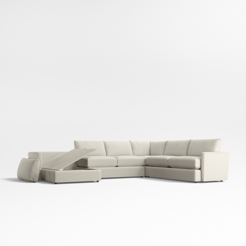 Lounge Classic 4-Piece L-Shaped Sectional Sofa with Storage Chaise Lounge - image 13 of 17